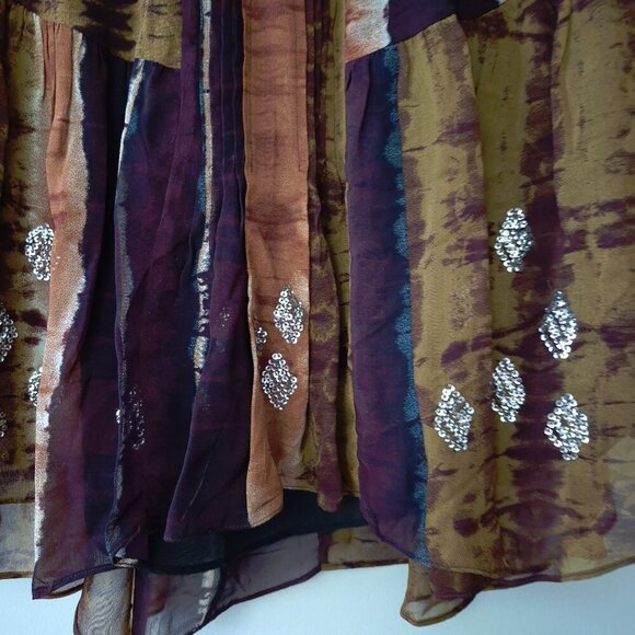 NWOT Zara sequin embroidered boho inspired mini skirt, L - Picture 10 of 10